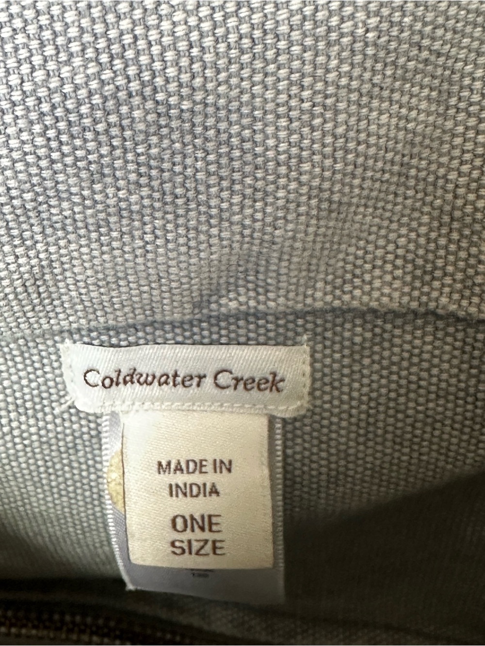 Coldwater Creek Light Gray Embroidered Tote - Picture 3 of 6